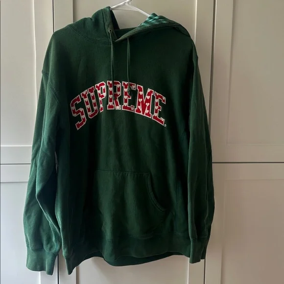 Supreme Hearts Arc Green Hoodie - Picture 4 of 12